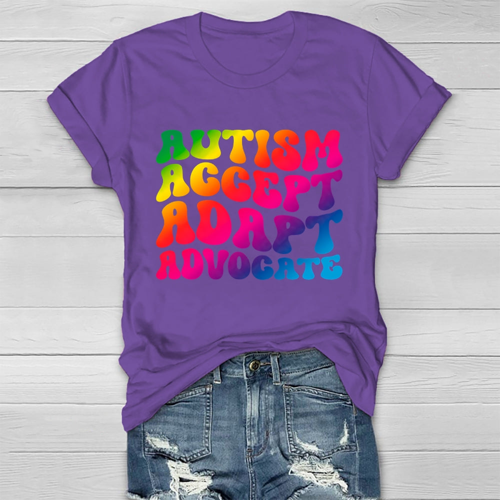 Autism Accept Adapt Advocate Healthwear T-shirt