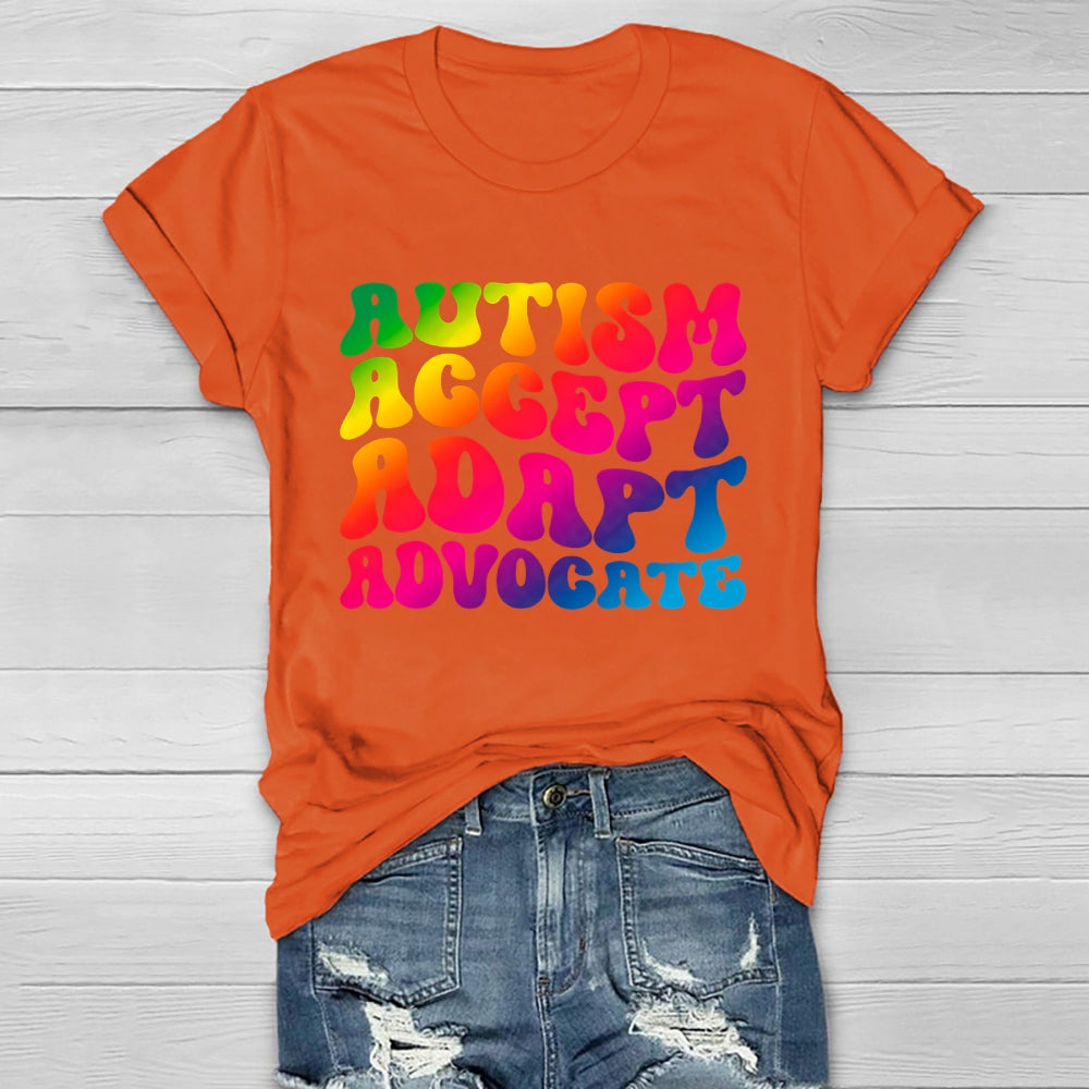 Autism Accept Adapt Advocate Healthwear T-shirt