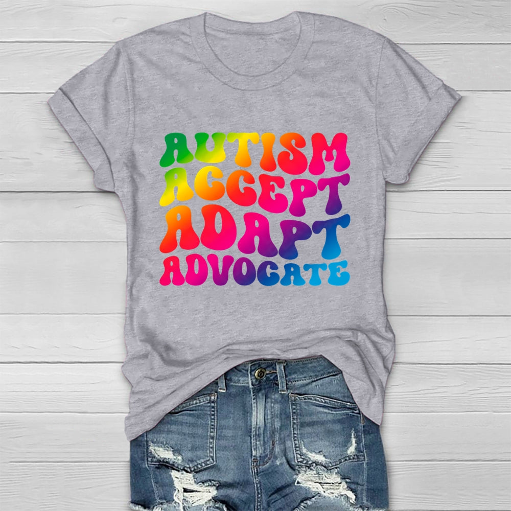 Autism Accept Adapt Advocate Healthwear T-shirt
