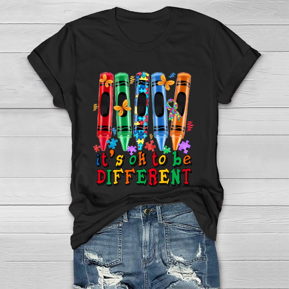 It's Ok To Be Different Crayon Healthwear T-shirt