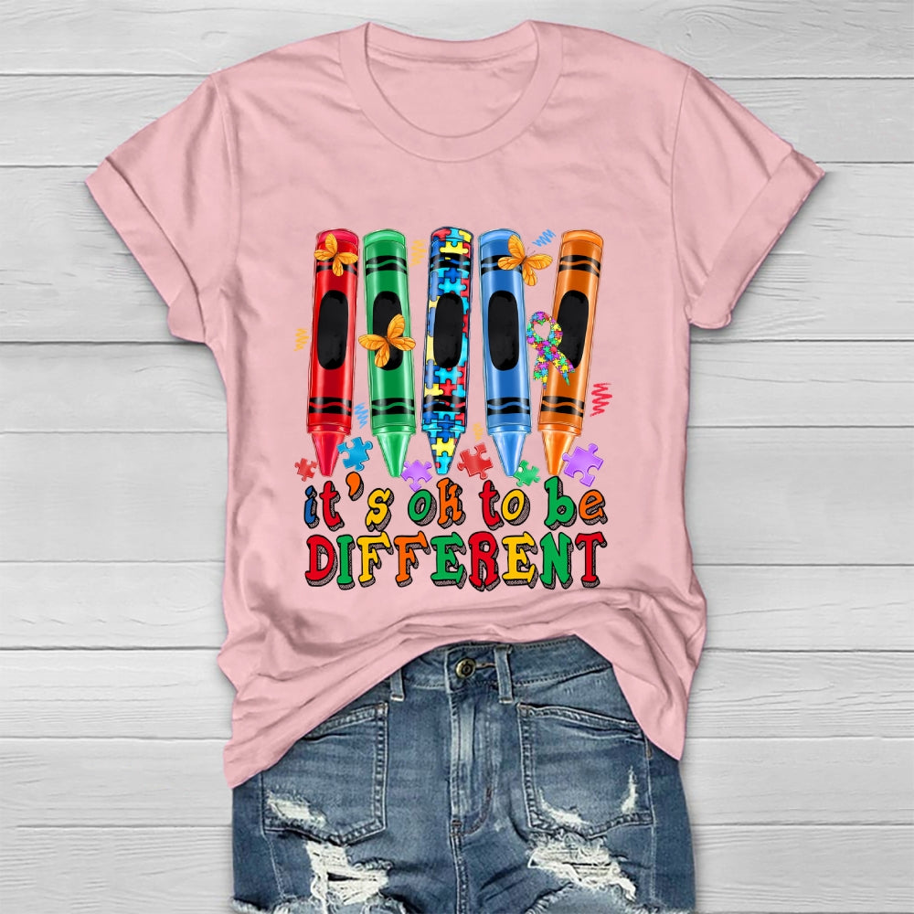 It's Ok To Be Different Crayon Healthwear T-shirt