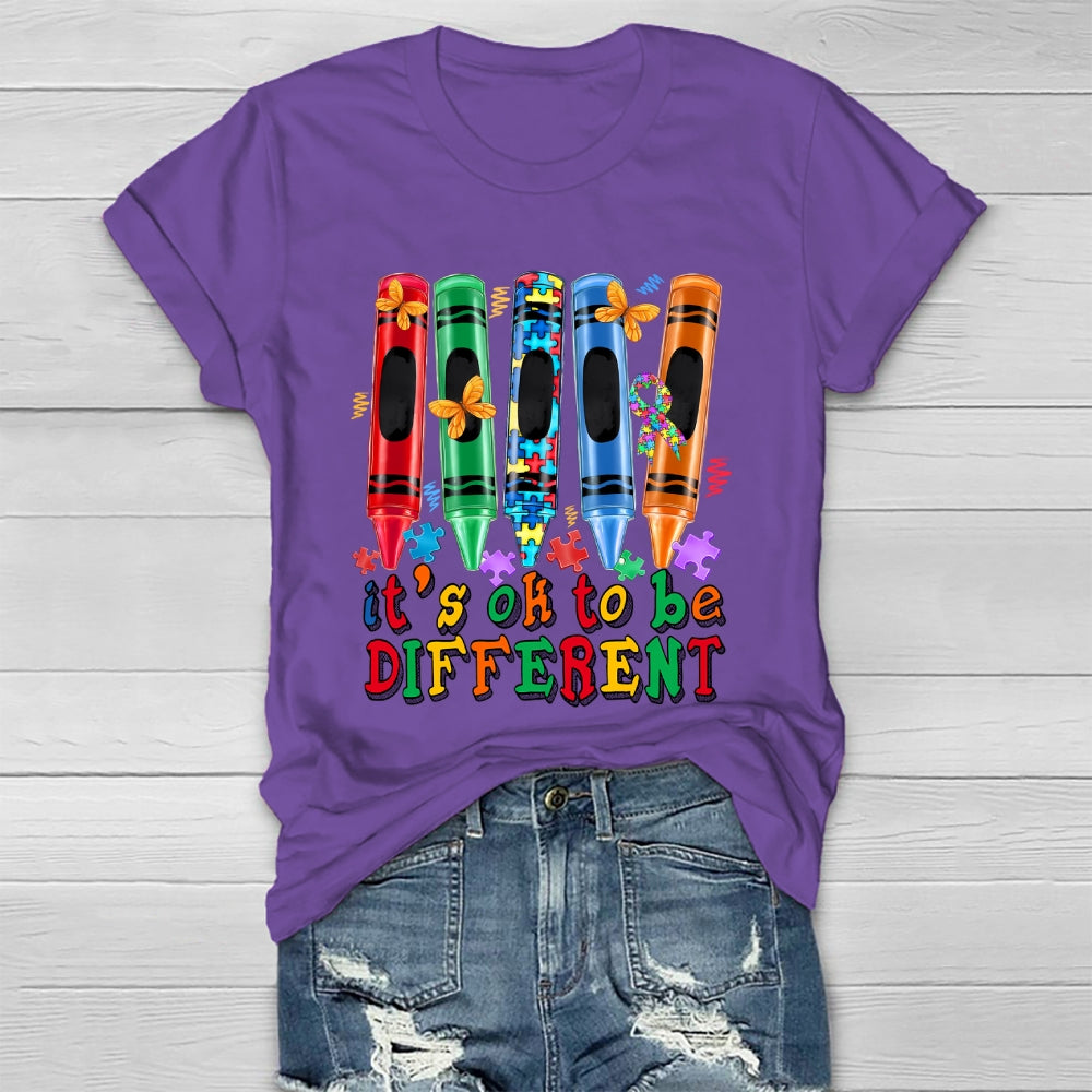 It's Ok To Be Different Crayon Healthwear T-shirt
