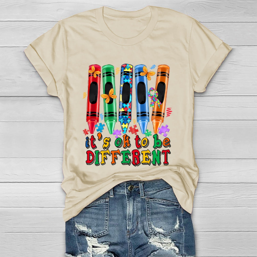 It's Ok To Be Different Crayon Healthwear T-shirt