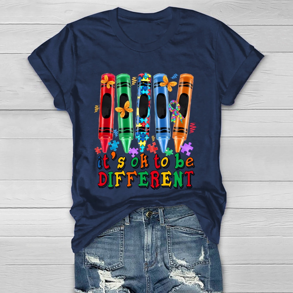 It's Ok To Be Different Crayon Healthwear T-shirt