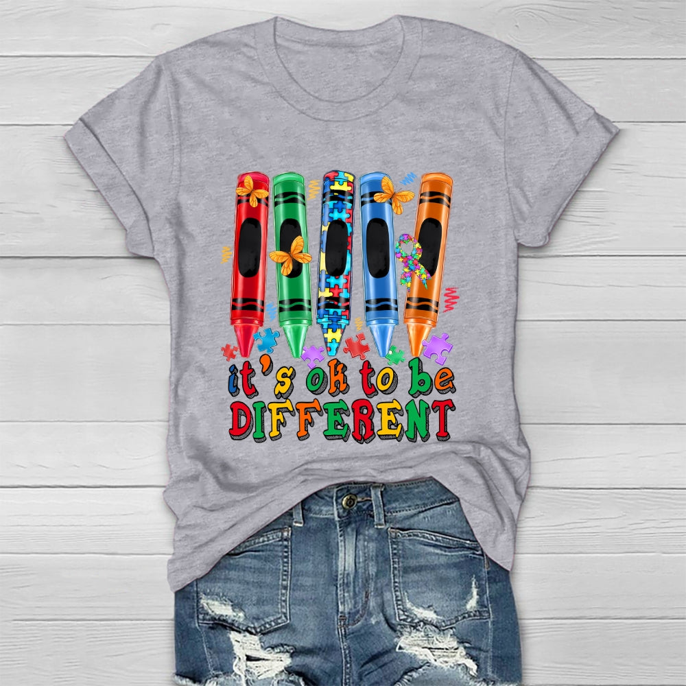 It's Ok To Be Different Crayon Healthwear T-shirt