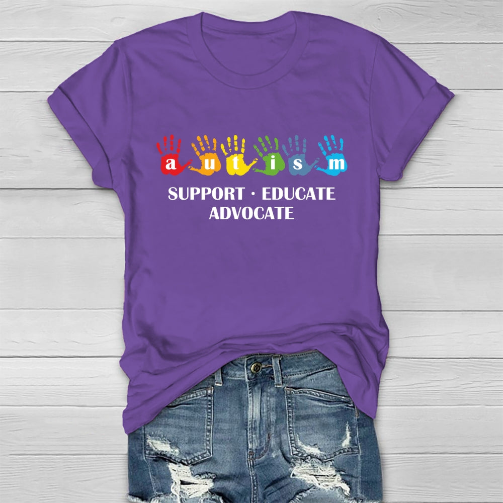 Autism Support Educate Advocate Healthwear T-shirt