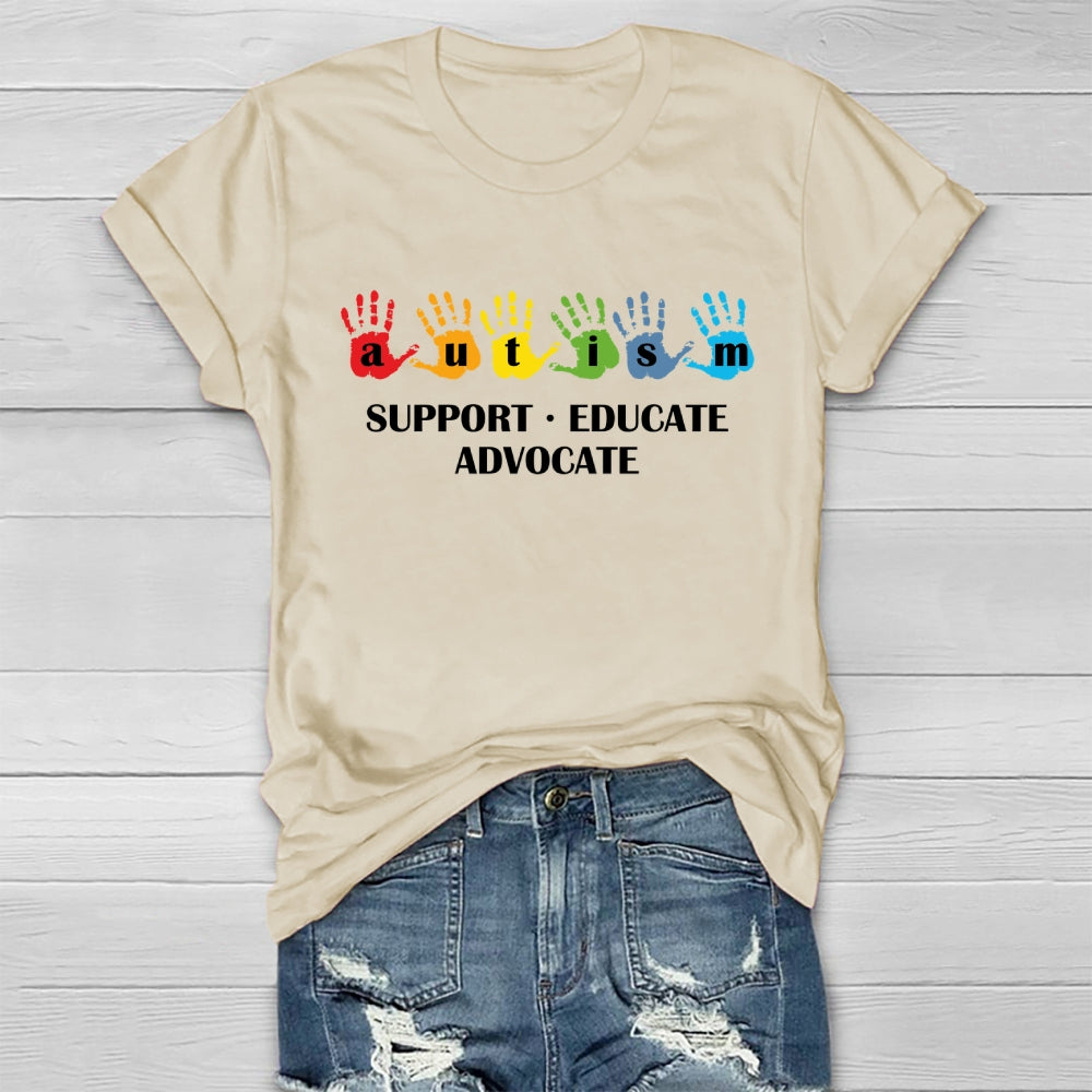 Autism Support Educate Advocate Healthwear T-shirt