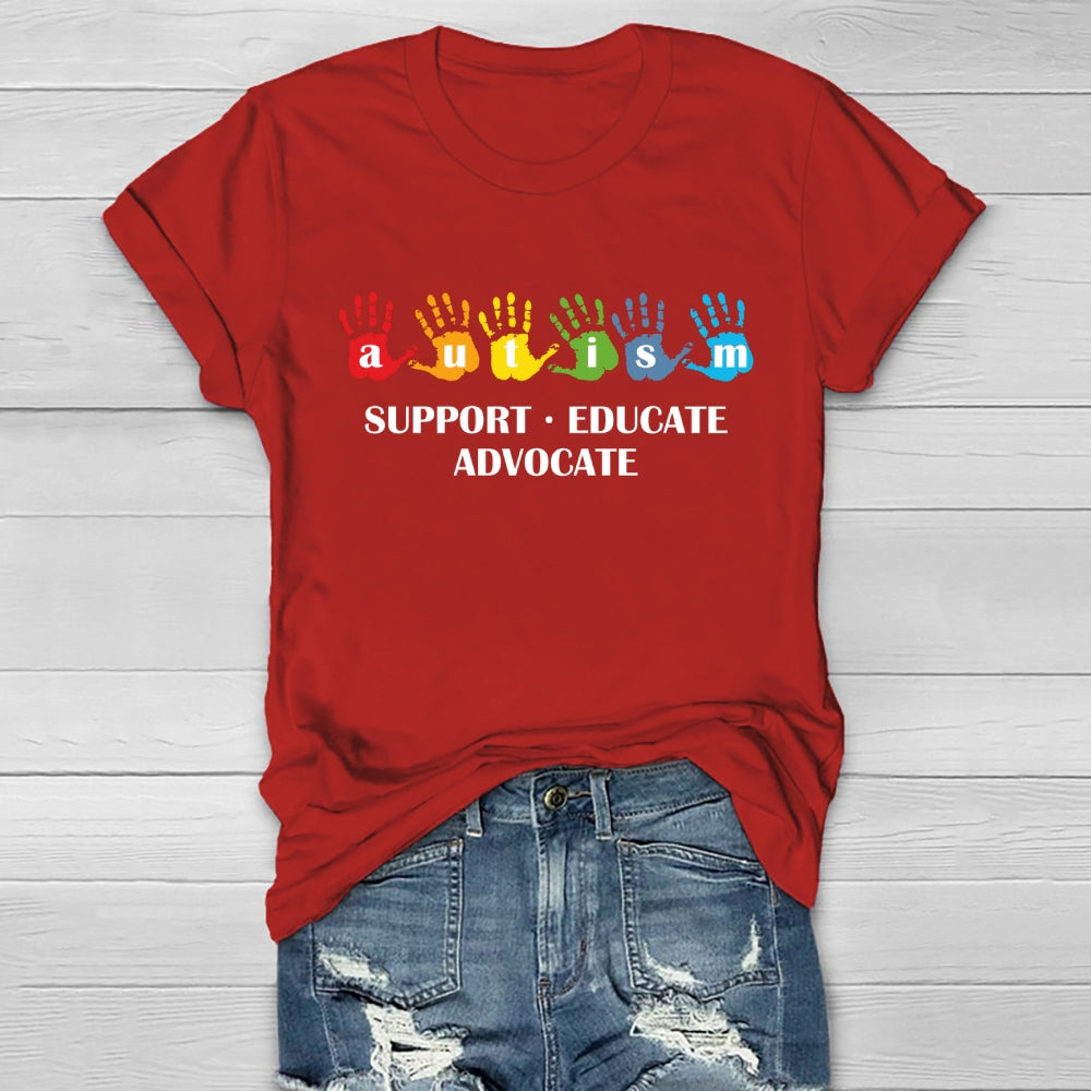 Autism Support Educate Advocate Healthwear T-shirt