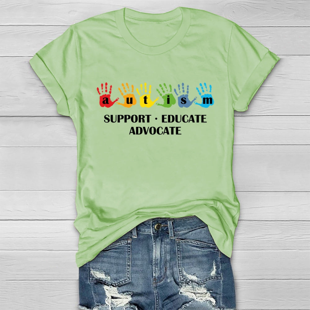Autism Support Educate Advocate Healthwear T-shirt