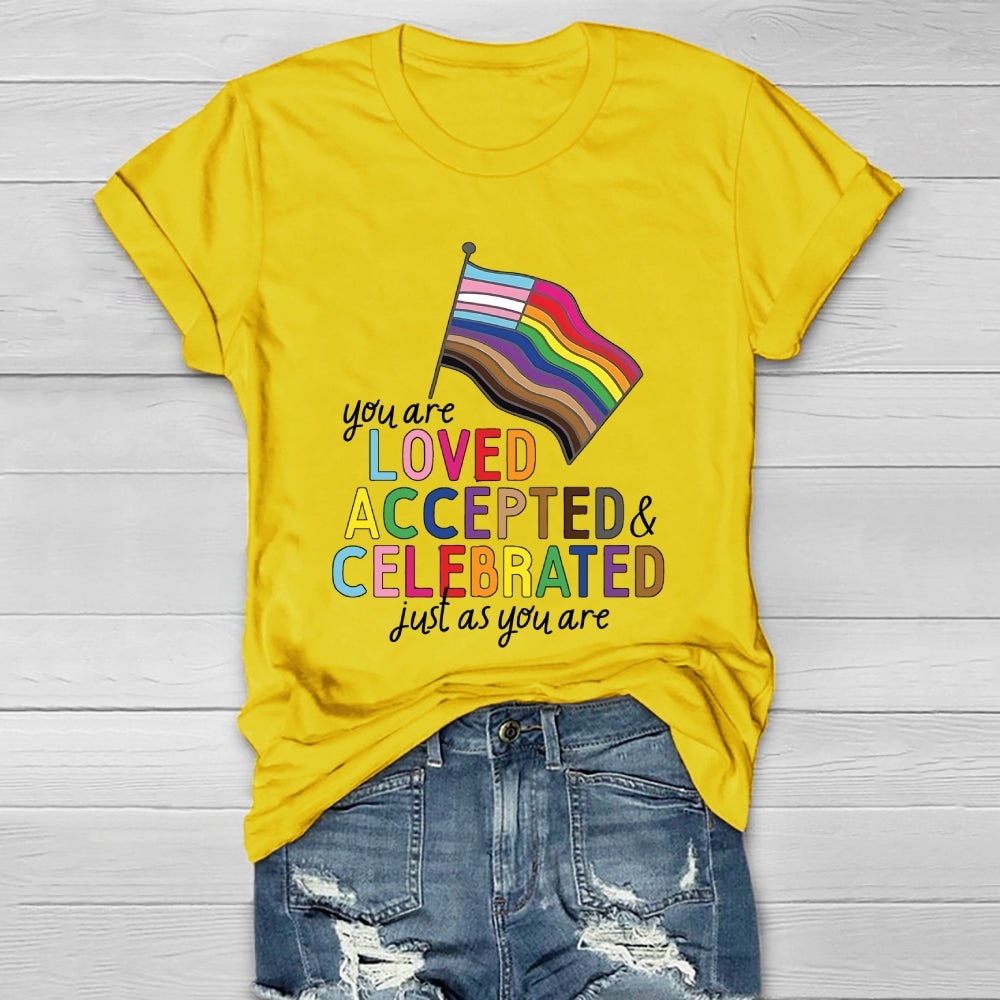 You Are Loved Accepted And Celebrated Just As You Are Healthwear T-shirt