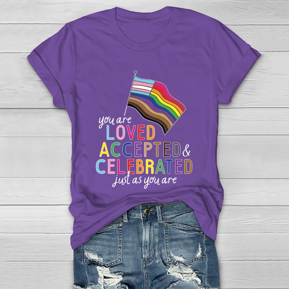 You Are Loved Accepted And Celebrated Just As You Are Healthwear T-shirt