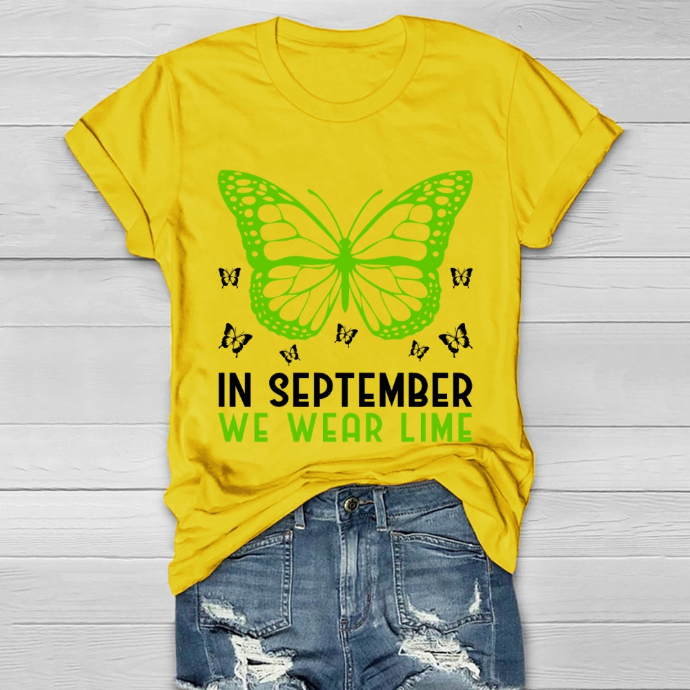 In September We Wear Lime Healthwear T-shirt