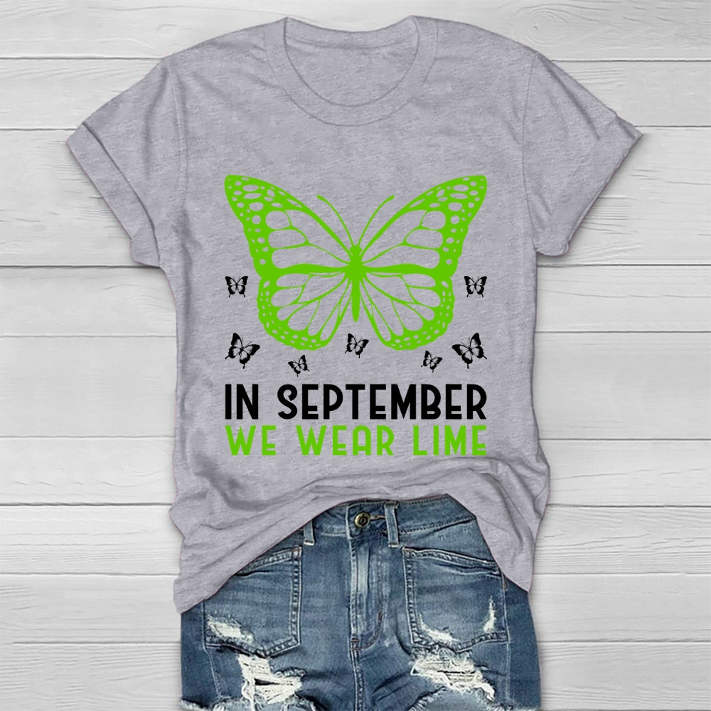 In September We Wear Lime Healthwear T-shirt