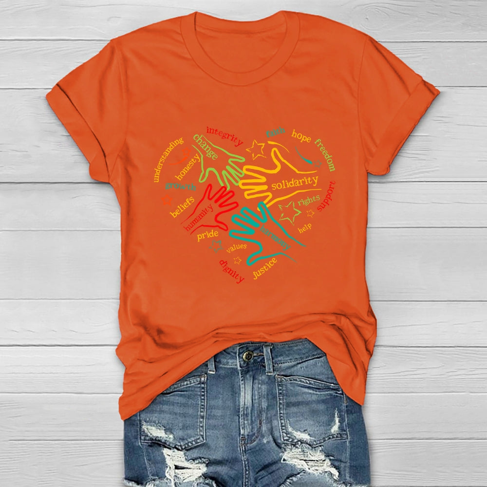 Change Solidarity Humanity Harmony Healthwear T-shirt