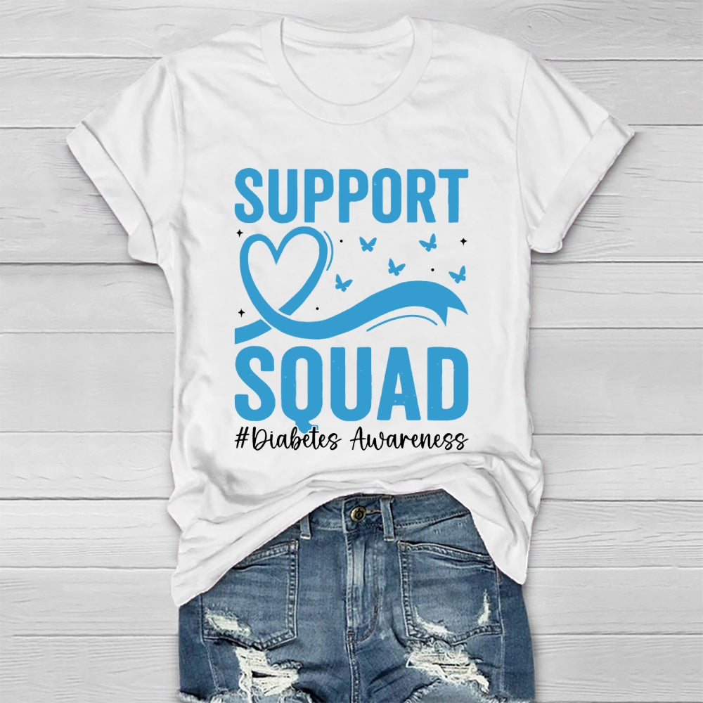 Support Squad Diabetes Awareness Healthwear T-shirt