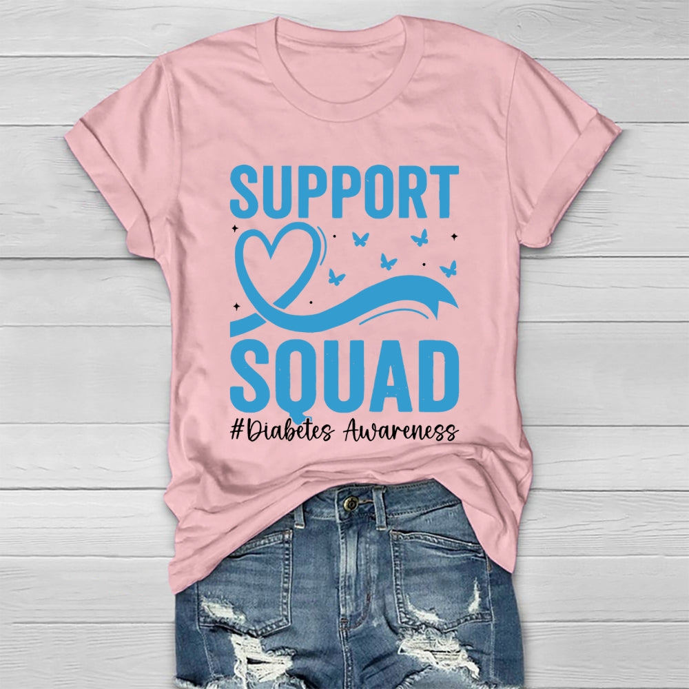 Support Squad Diabetes Awareness Healthwear T-shirt