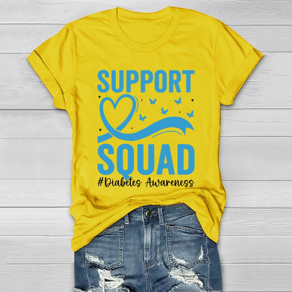 Support Squad Diabetes Awareness Healthwear T-shirt