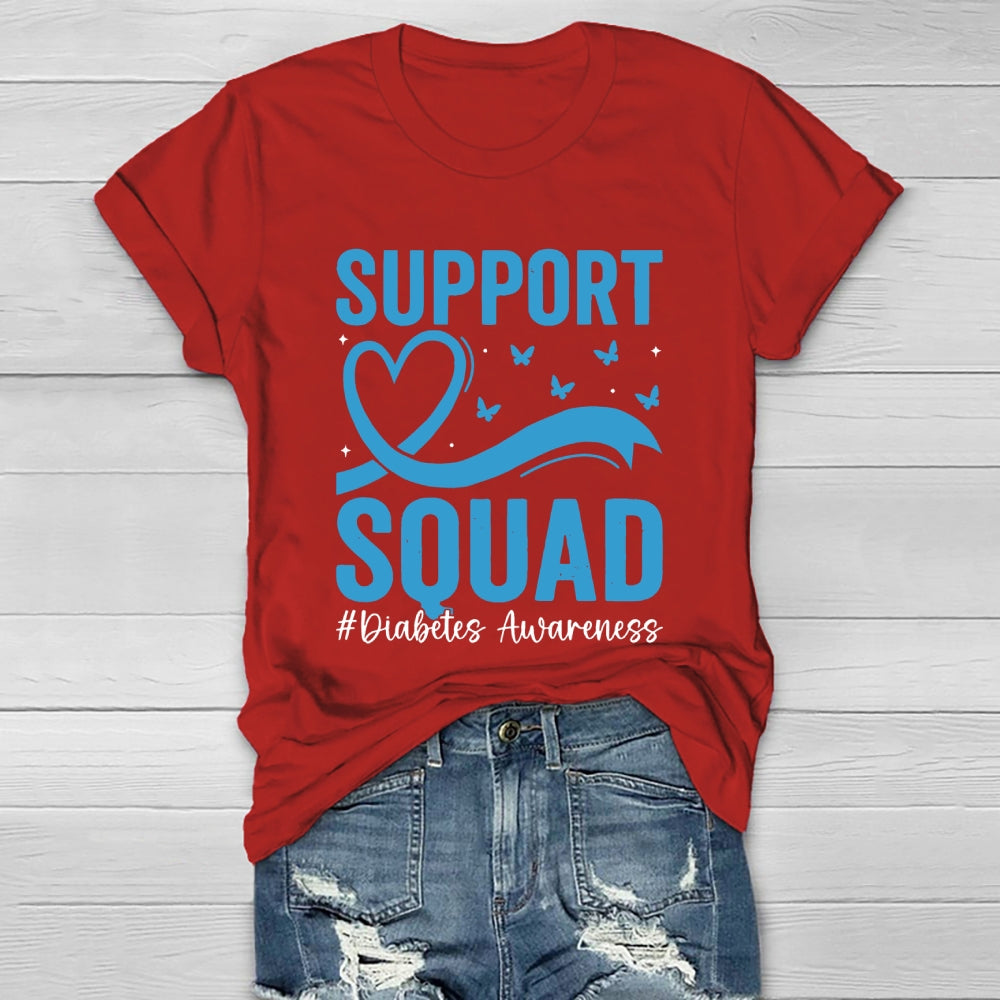 Support Squad Diabetes Awareness Healthwear T-shirt