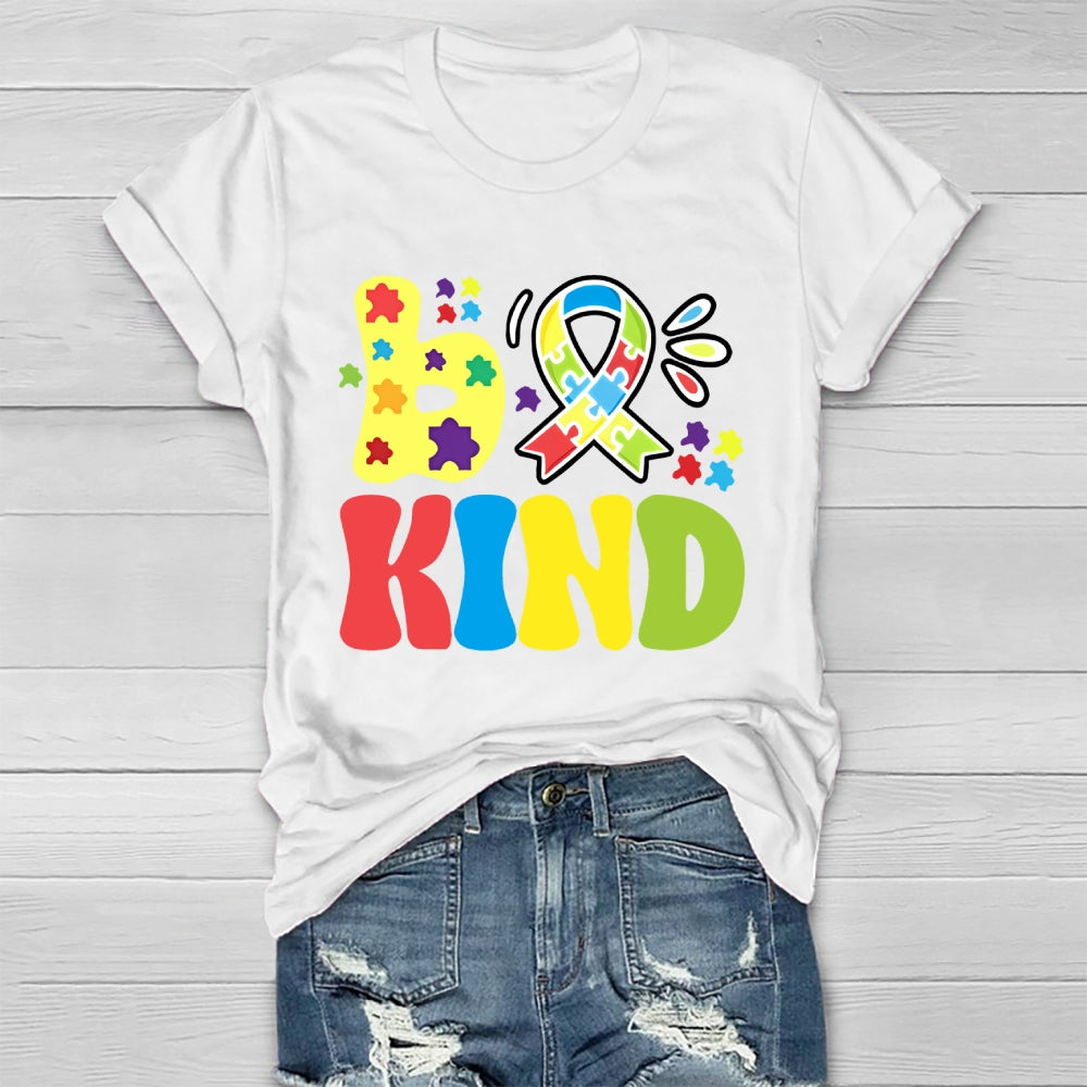 Be Kind Autism Awareness Ribbon Healthwear T-shirt
