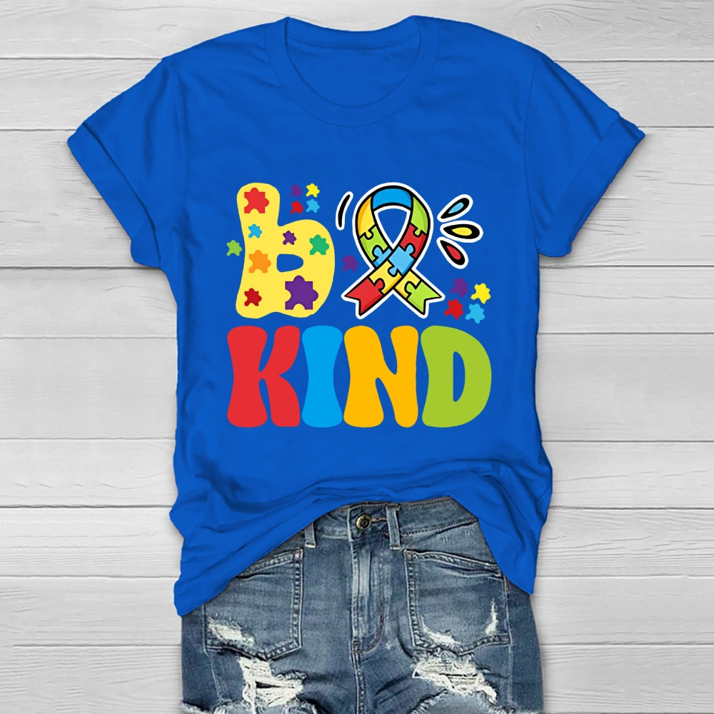 Be Kind Autism Awareness Ribbon Healthwear T-shirt