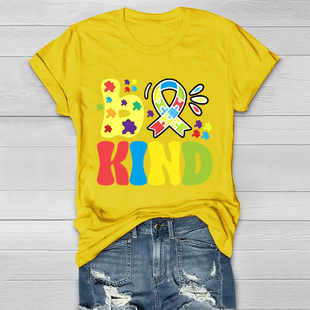 Be Kind Autism Awareness Ribbon Healthwear T-shirt