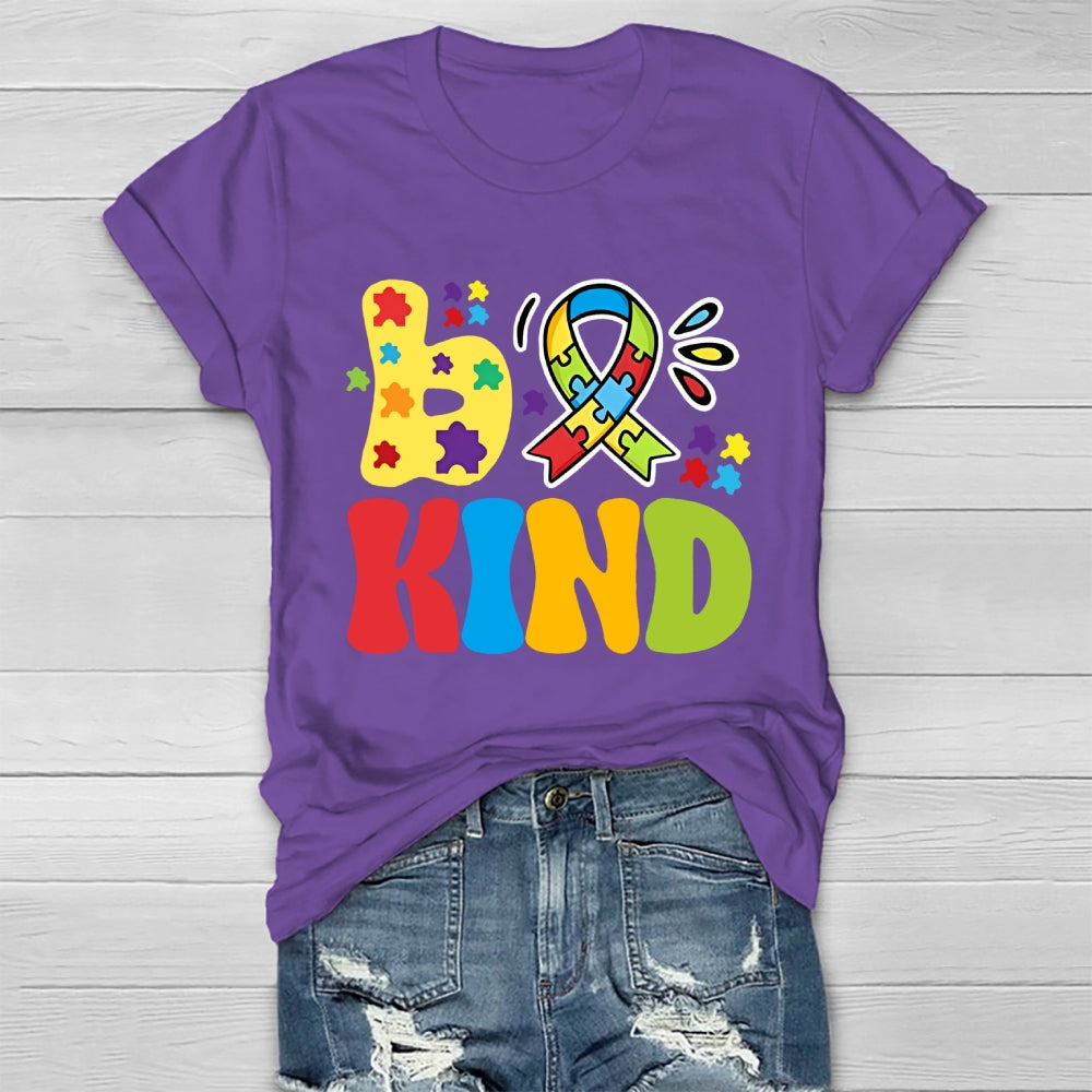 Be Kind Autism Awareness Ribbon Healthwear T-shirt