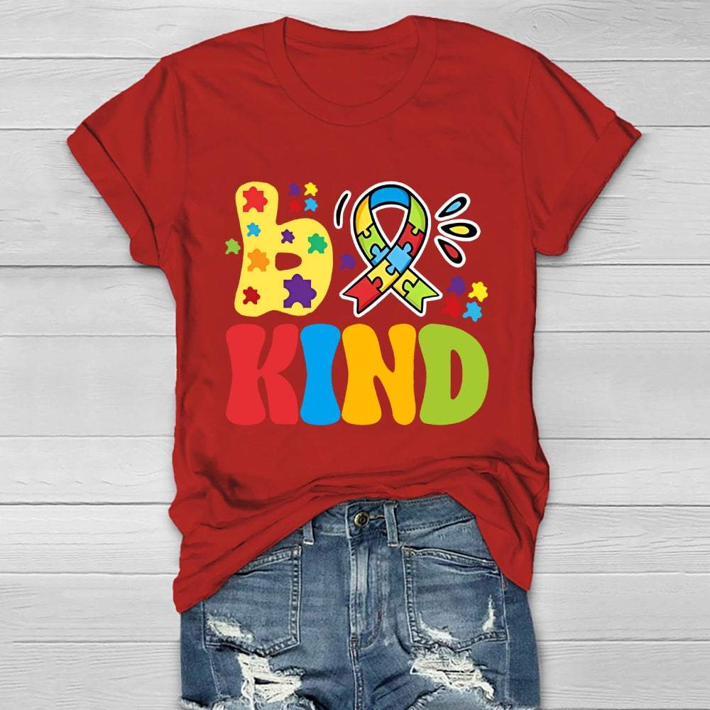 Be Kind Autism Awareness Ribbon Healthwear T-shirt