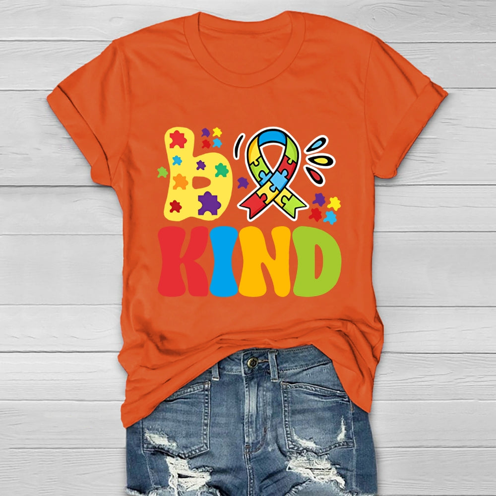 Be Kind Autism Awareness Ribbon Healthwear T-shirt