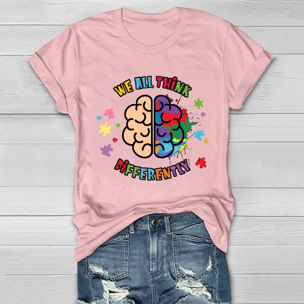 We All Think Differently Neurodiversity Healthwear T-shirt