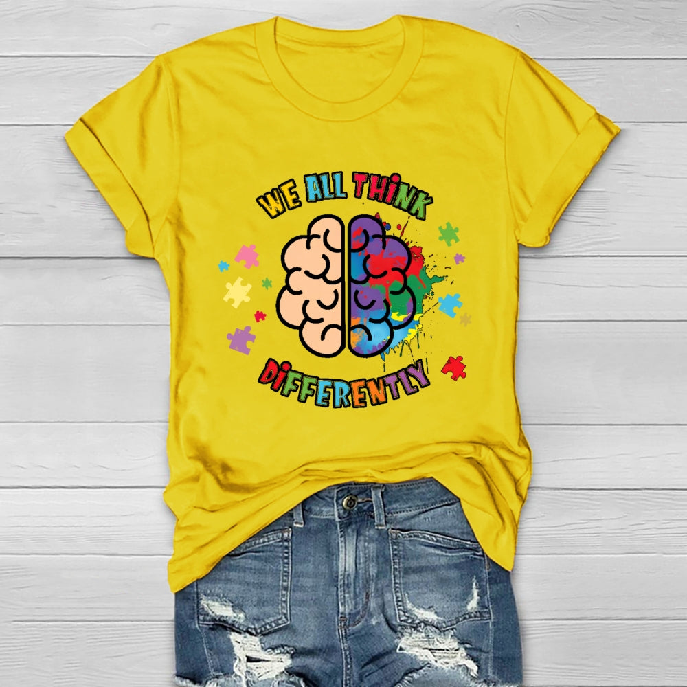 We All Think Differently Neurodiversity Healthwear T-shirt