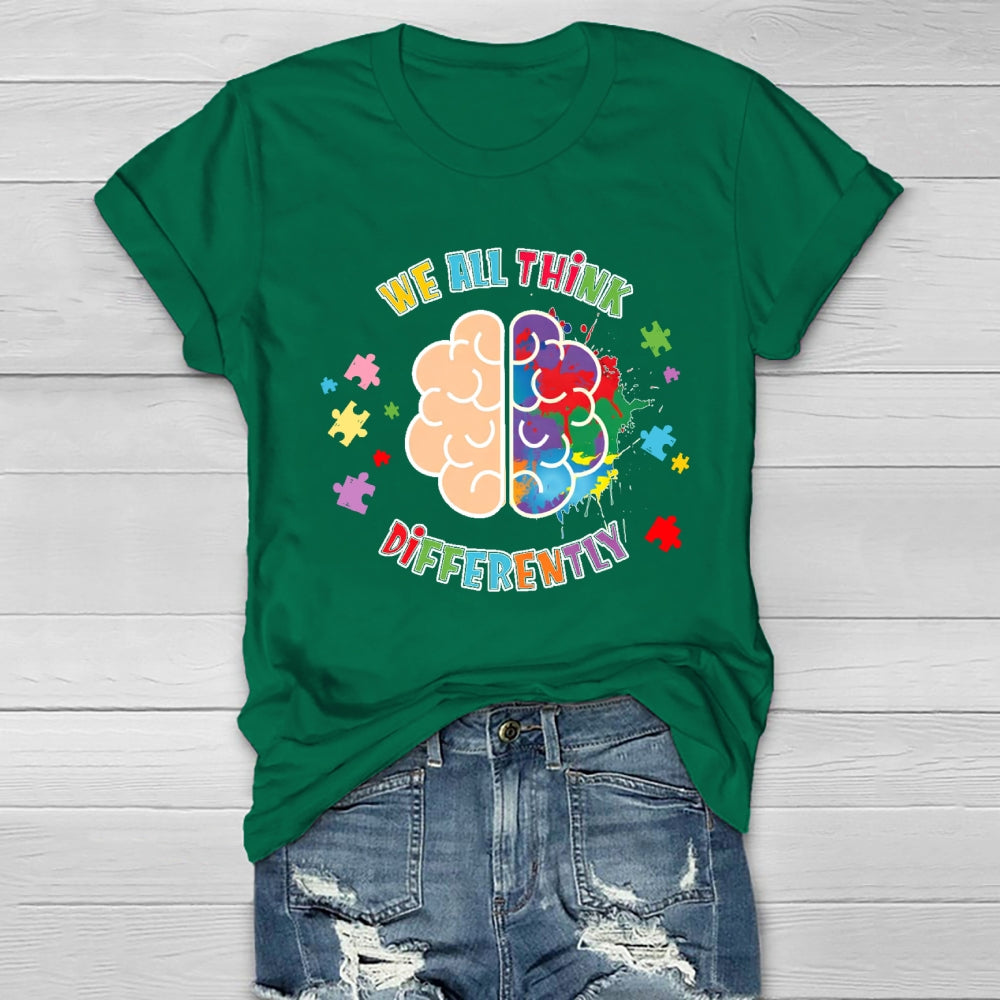 We All Think Differently Neurodiversity Healthwear T-shirt