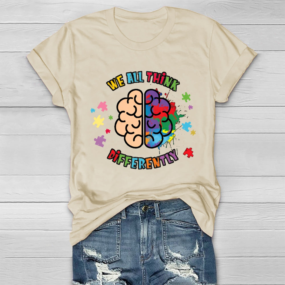 We All Think Differently Neurodiversity Healthwear T-shirt