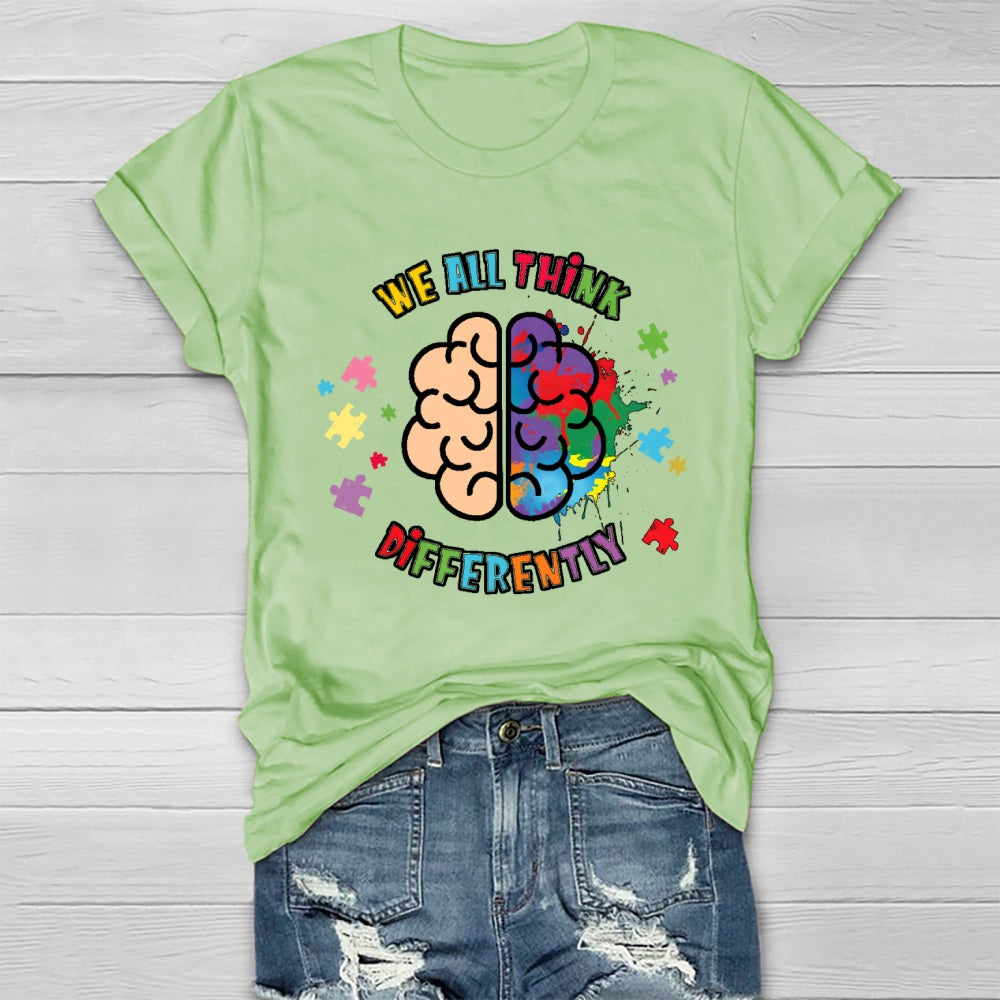 We All Think Differently Neurodiversity Healthwear T-shirt