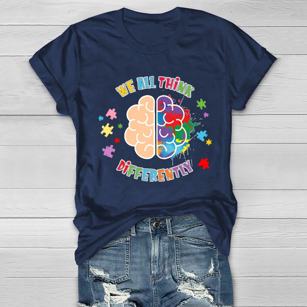 We All Think Differently Neurodiversity Healthwear T-shirt
