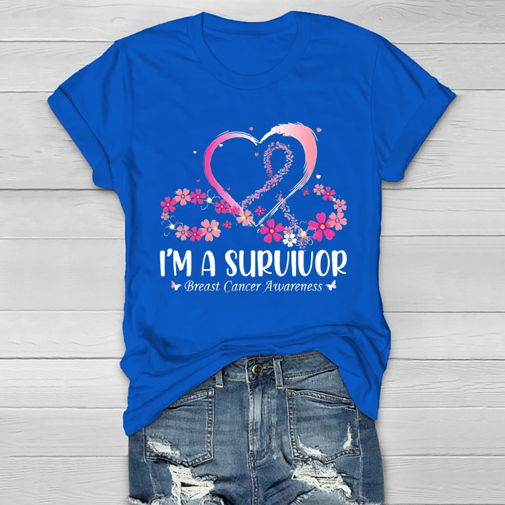 I'm A Survivor Breast Cancer Awareness Healthwear T-shirt