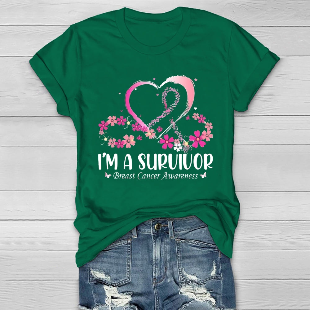 I'm A Survivor Breast Cancer Awareness Healthwear T-shirt