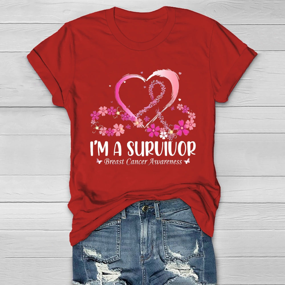 I'm A Survivor Breast Cancer Awareness Healthwear T-shirt