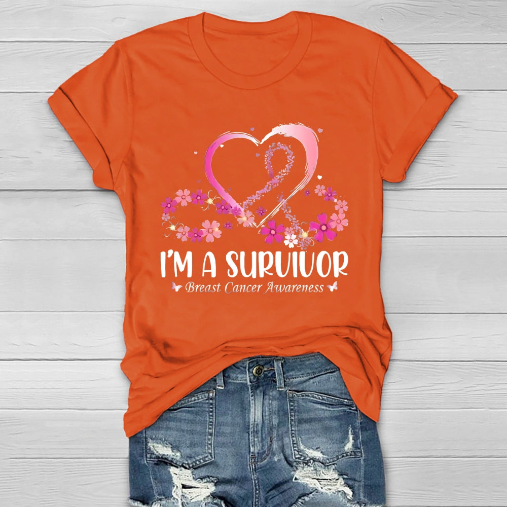 I'm A Survivor Breast Cancer Awareness Healthwear T-shirt
