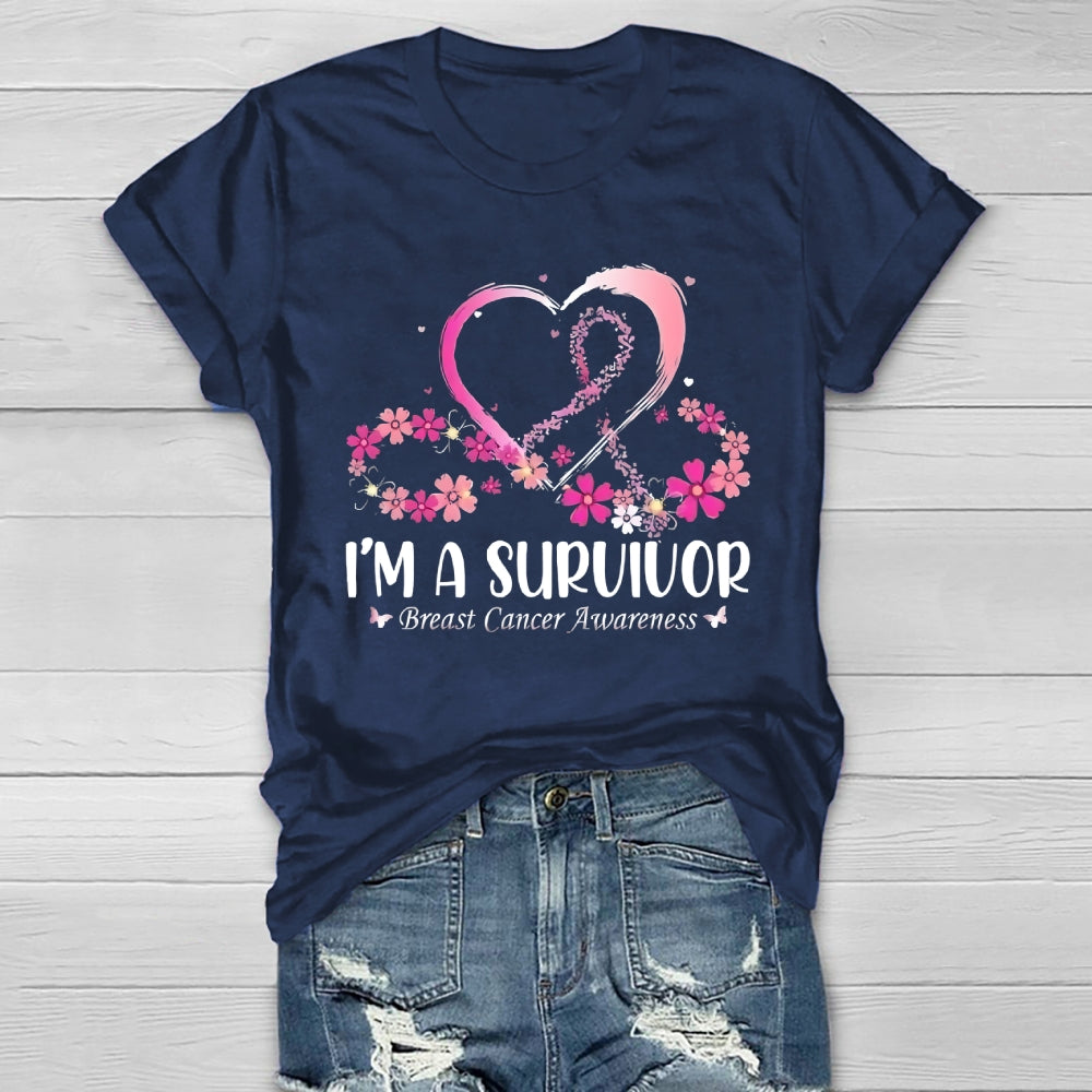 I'm A Survivor Breast Cancer Awareness Healthwear T-shirt
