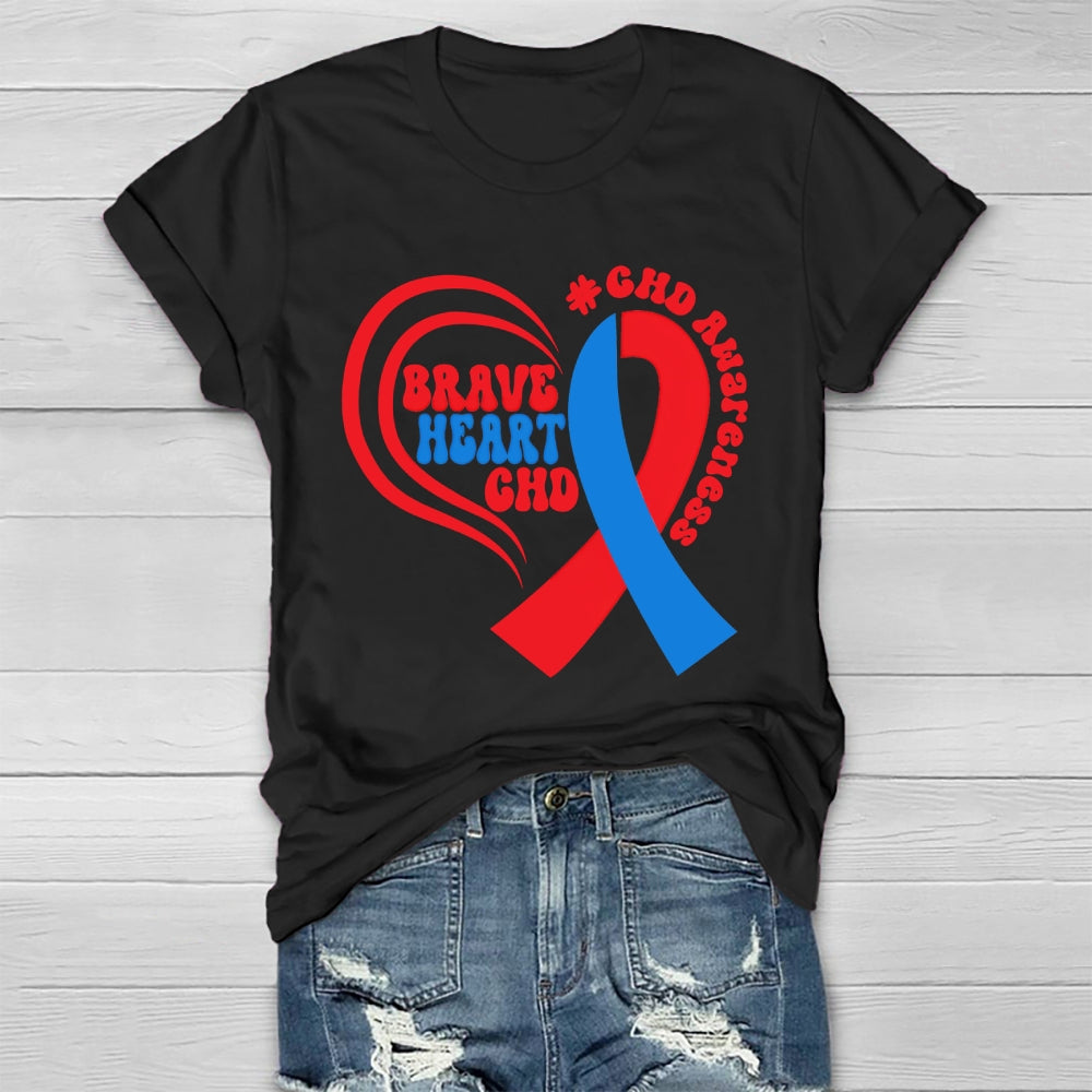 CHD Awareness Brave Heart Chd Awareness Healthwear T-shirt
