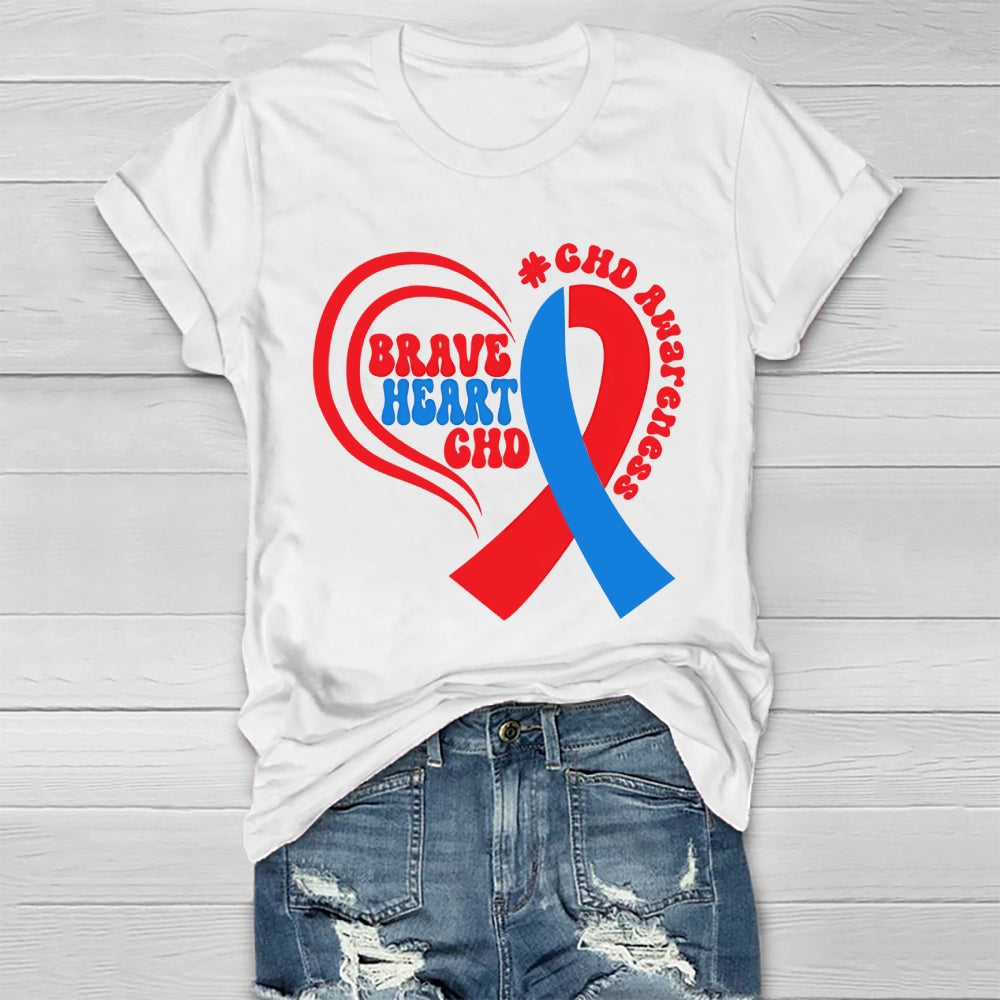 CHD Awareness Brave Heart Chd Awareness Healthwear T-shirt