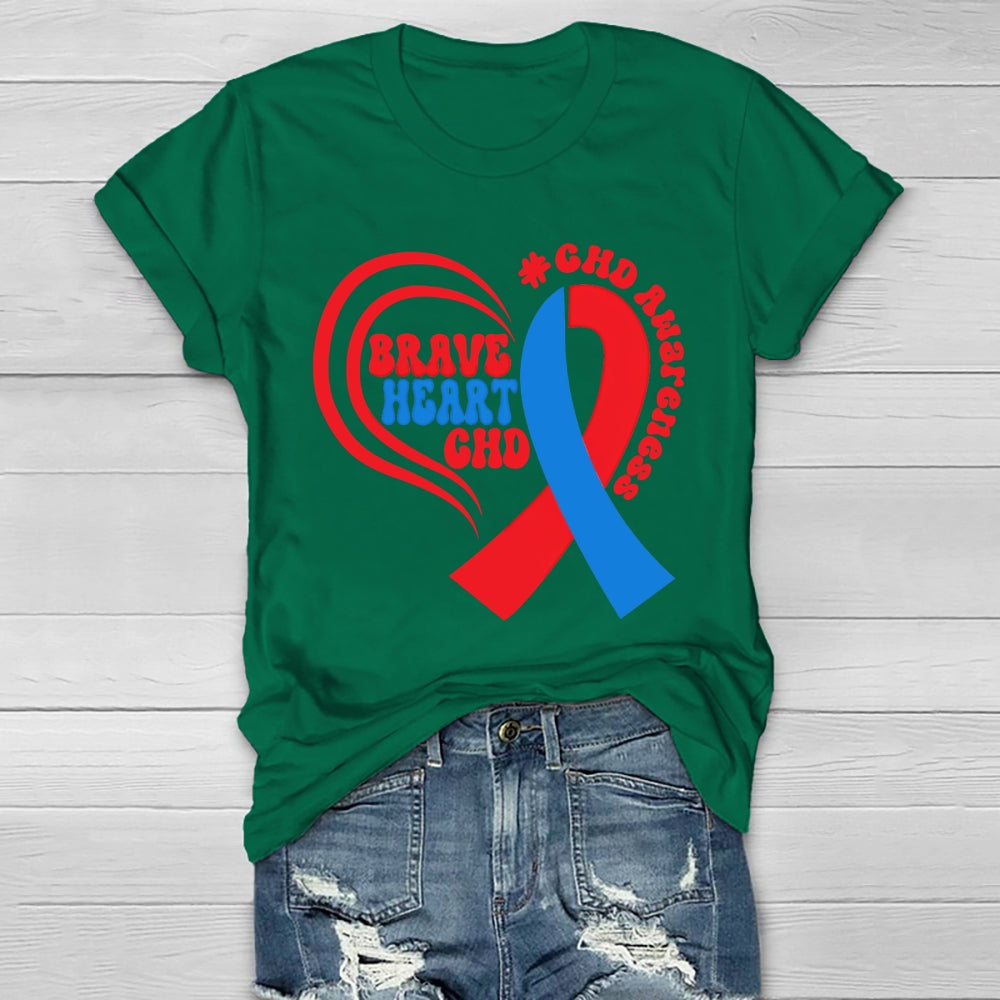CHD Awareness Brave Heart Chd Awareness Healthwear T-shirt