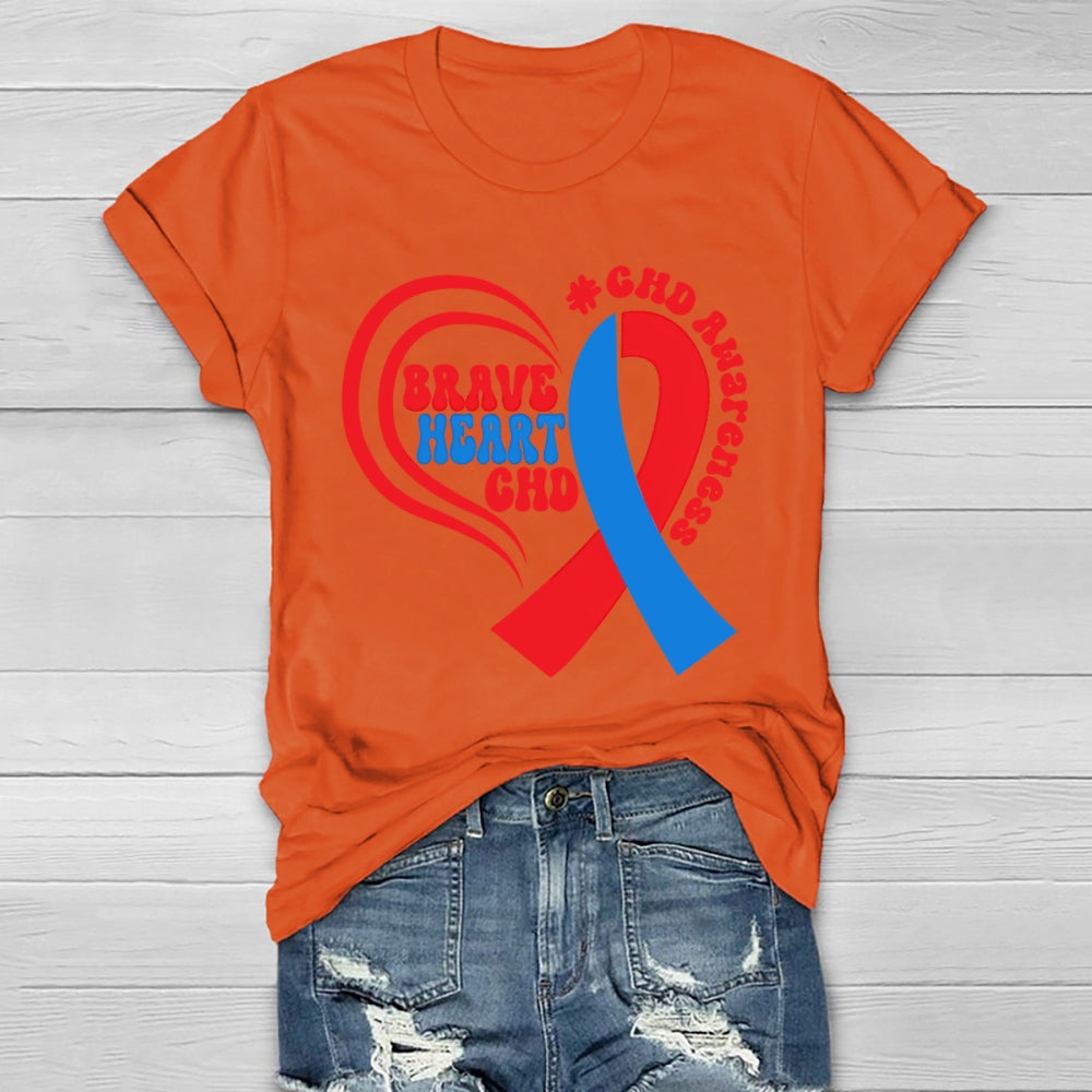 CHD Awareness Brave Heart Chd Awareness Healthwear T-shirt