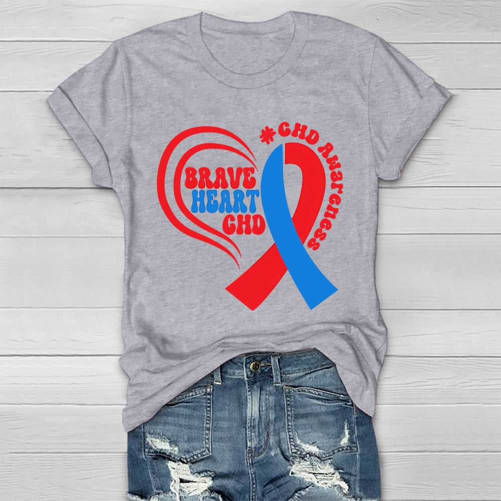 CHD Awareness Brave Heart Chd Awareness Healthwear T-shirt