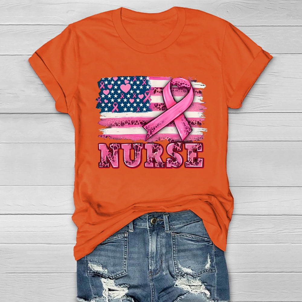 Nurse Pink Ribbon Healthwear T-shirt
