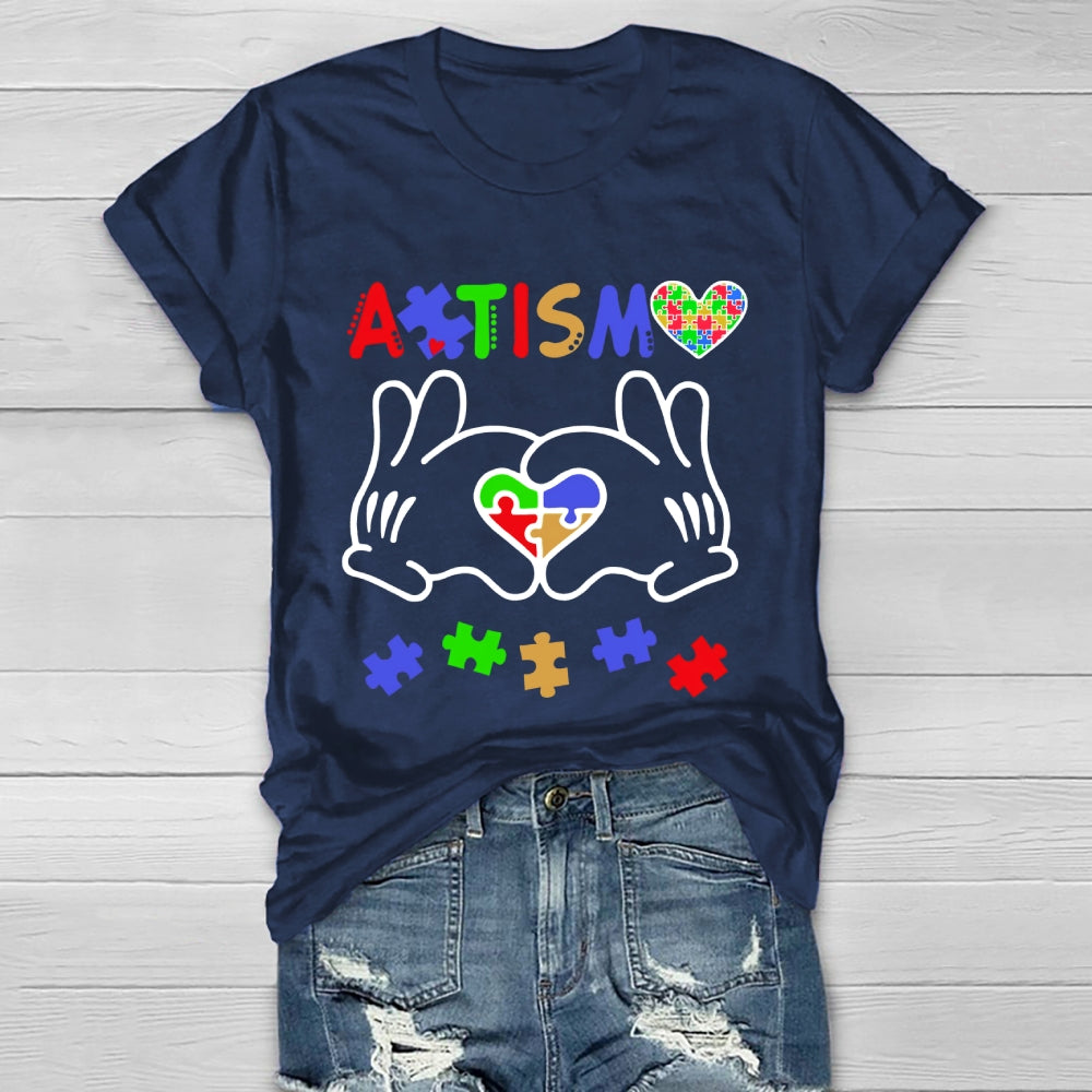 Autism Puzzle Heart Healthwear T-shirt