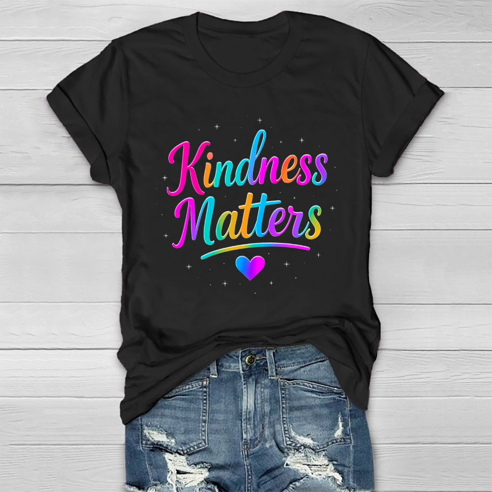 Kindness Matters Colorful Letters Healthwear T-shirt