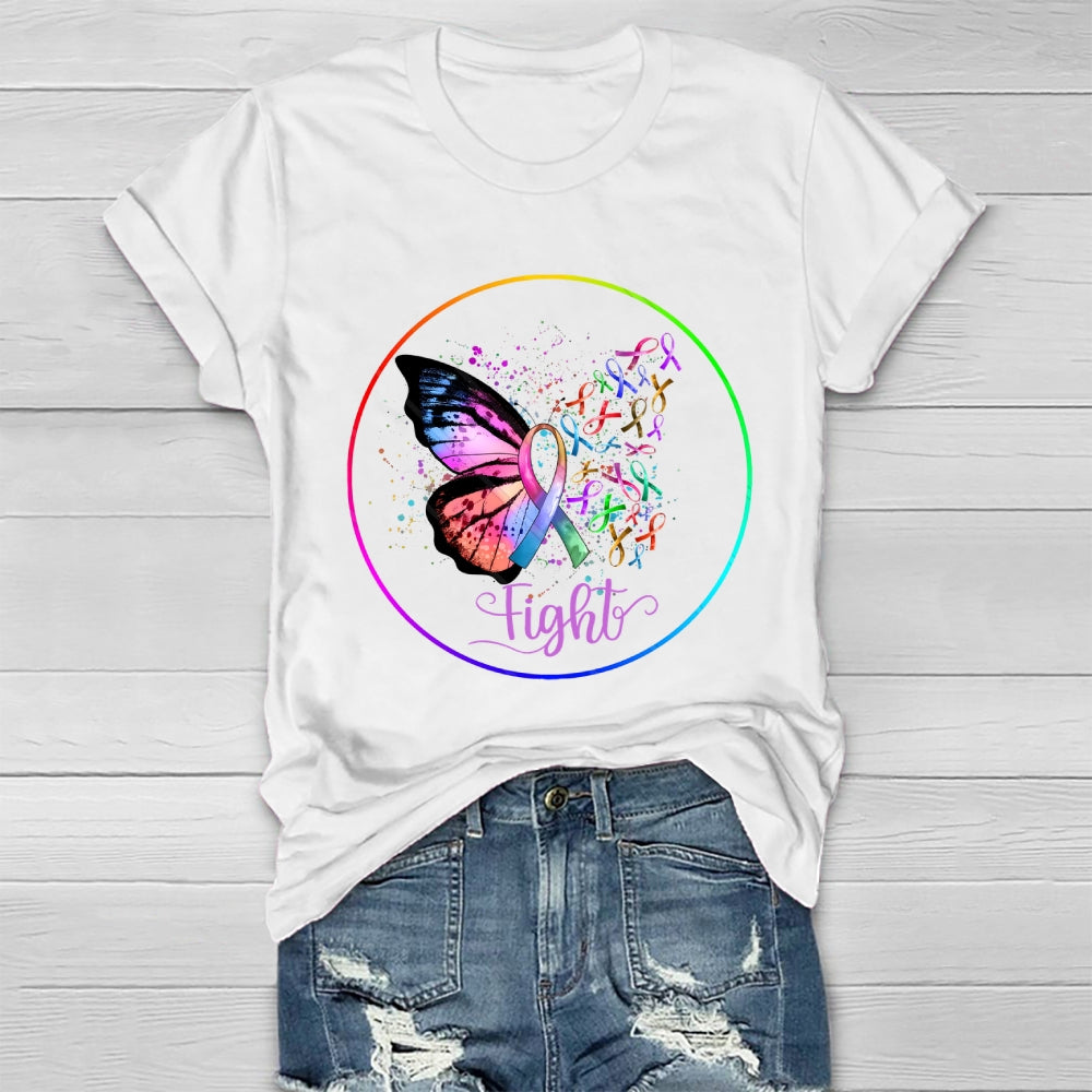 Fight Butterfly Ribbon Healthwear T-shirt