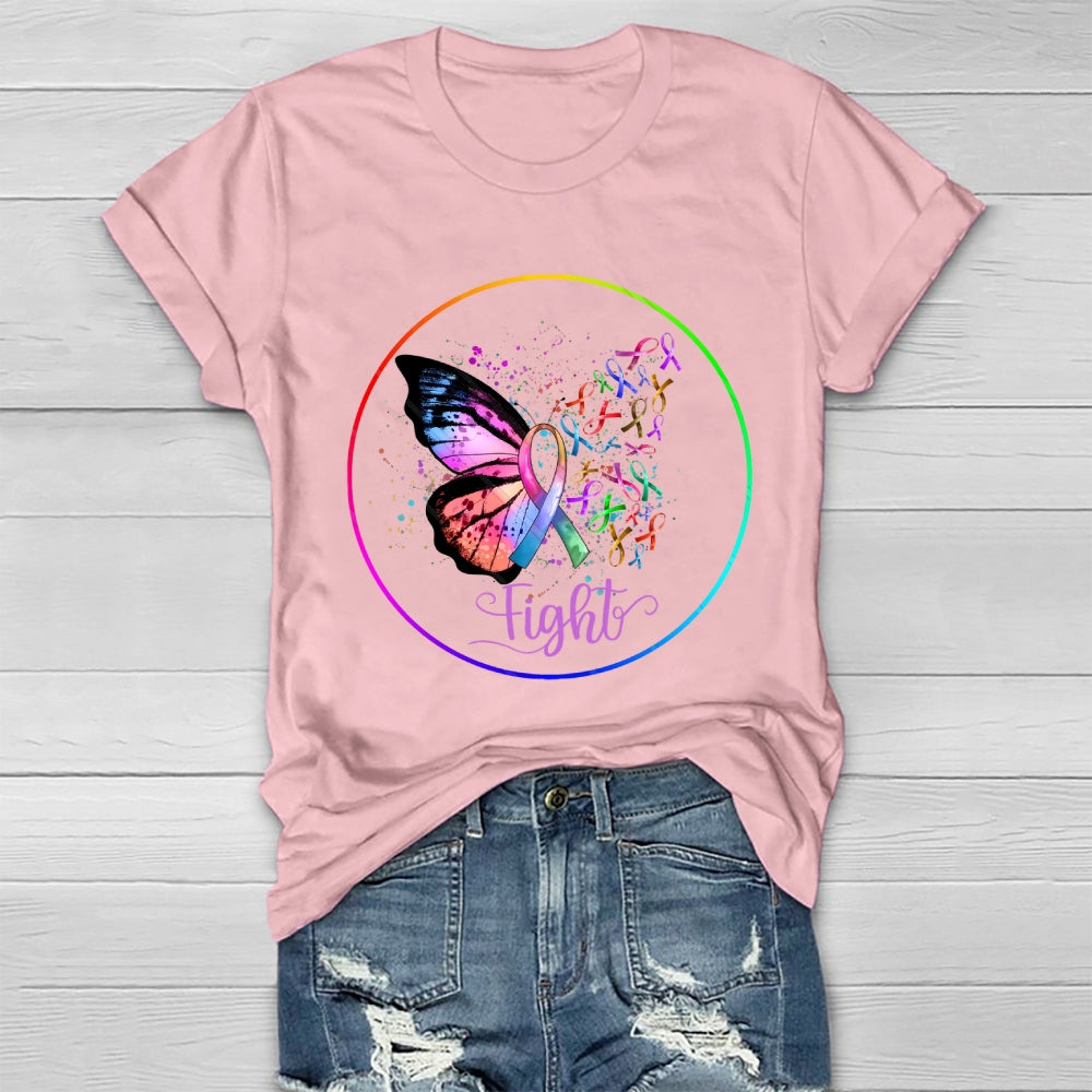 Fight Butterfly Ribbon Healthwear T-shirt