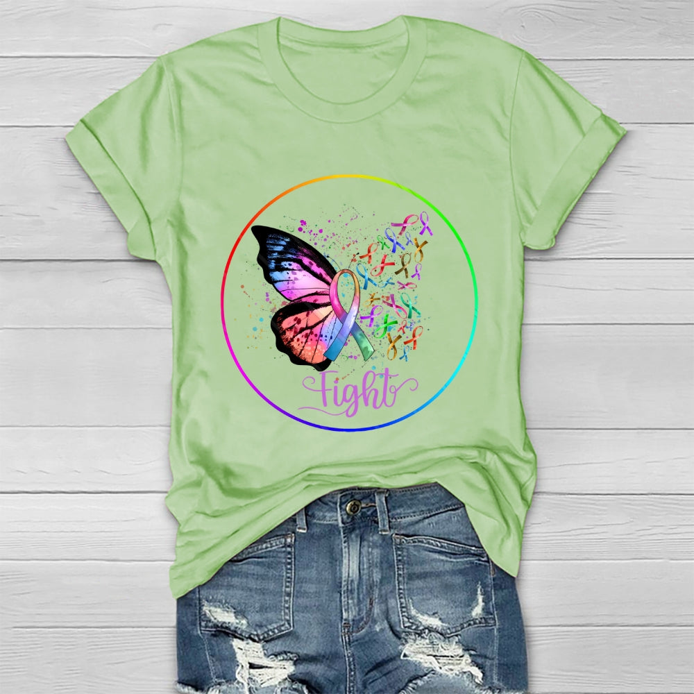 Fight Butterfly Ribbon Healthwear T-shirt